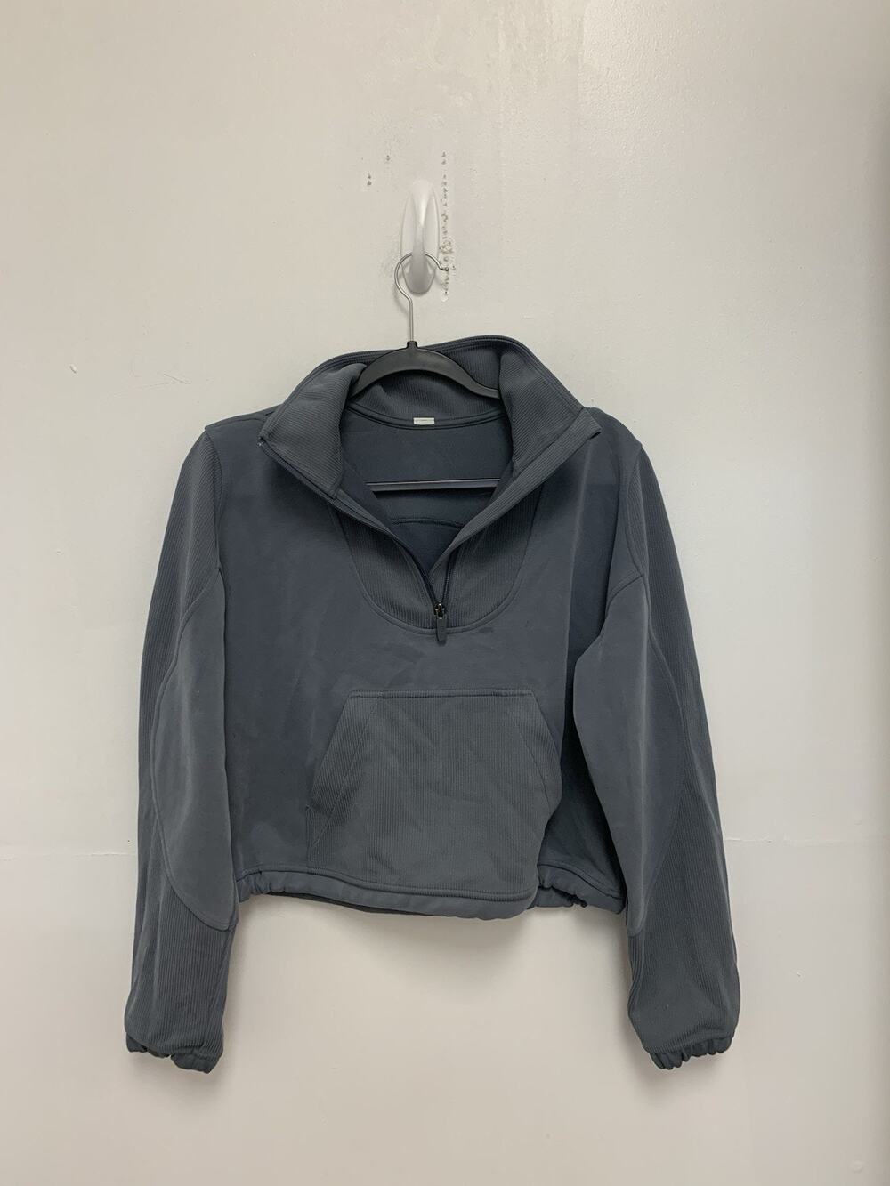 Lululemon brushed softstreme half-zip sweatshirt size 6 Grey
